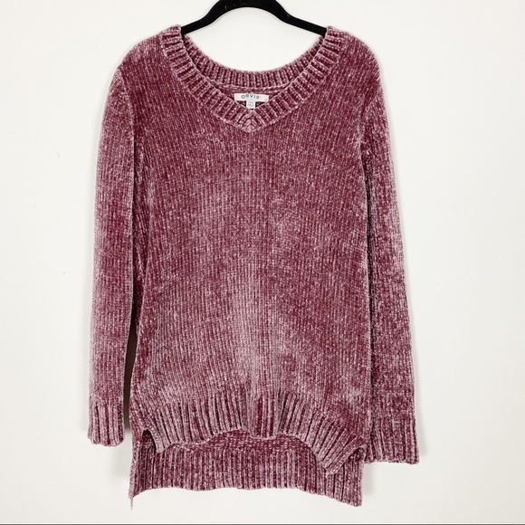 ORVIS Chenille Cozy Pullover V-neck Sweater Oversized Small Soft Fall Winter - Picture 2 of 8